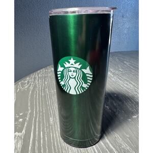 Starbucks 2021 Metallic Green 20 oz Stainless Steel Insulated Tumbler Lid Coffee